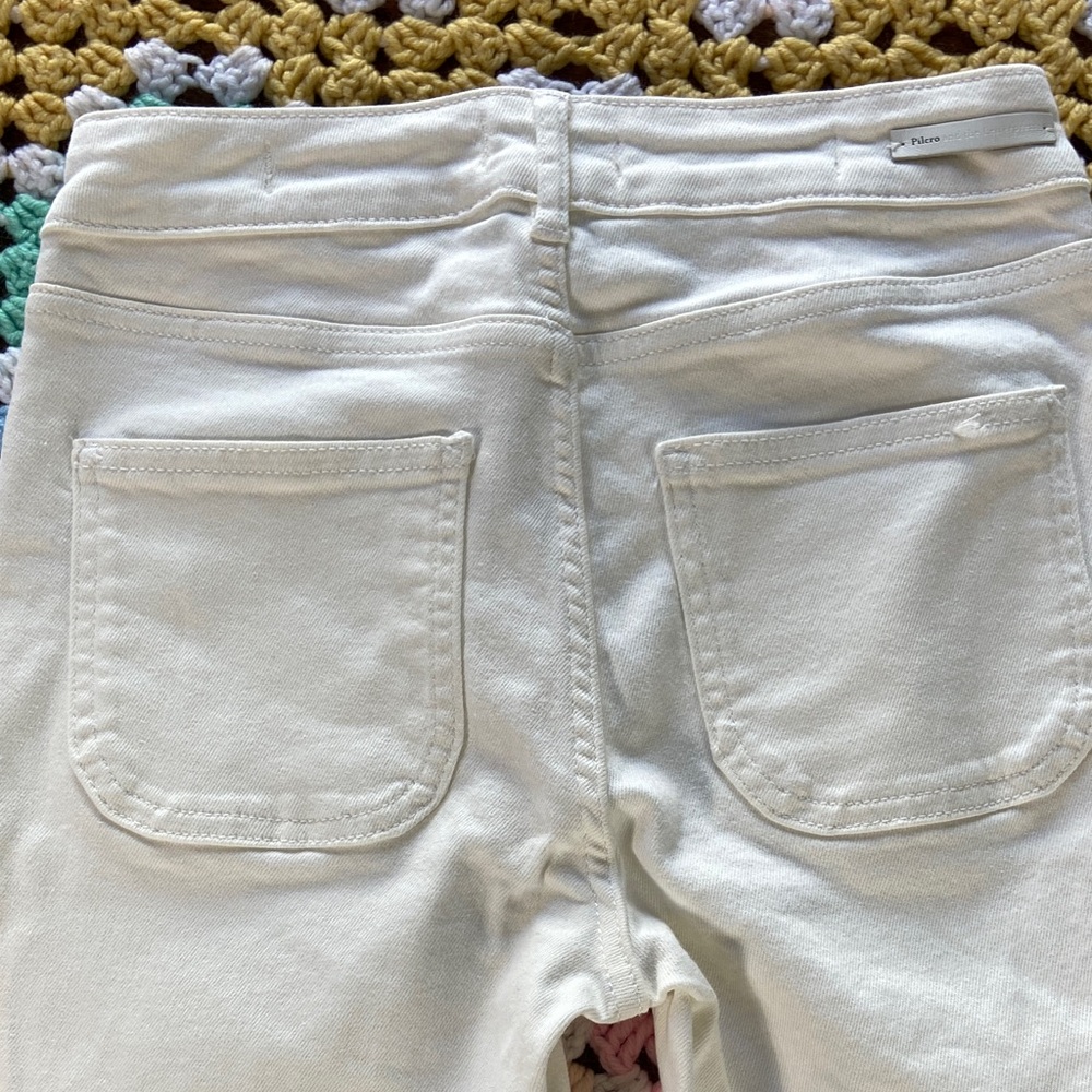 Pilcro and the Letterpress High Rise Denim Legging White Stretch Skinny Jeans 25 - Picture 8 of 10